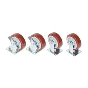 CASTER KIT, 6" W/SD LOCK(2R2S)