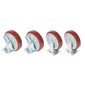 CASTER KIT, 8" W/SD LOCK(2R2S)