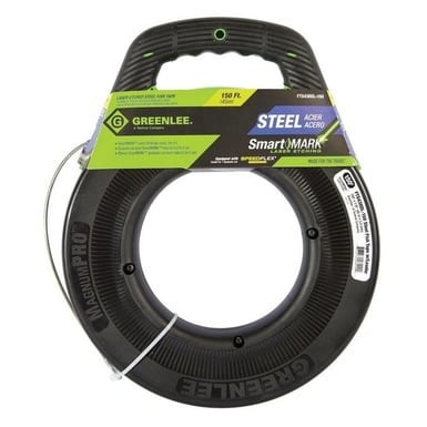FISHTAPE, STEEL-150′ W/LEADER FISHTAPE, STEEL-150' W/LEADER