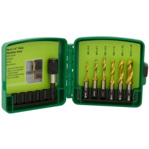 7-Piece Drill Bit/Tap Set for Stainless Steel (Metric)