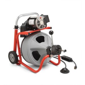 Machine K-400 avec gants et équipement standard : avance automatique, câble à âme pleine C-45 IW (torsadage intégral) de 1/2 po x 75 pi (12 mm x 23 m), jeu d’outils T-260 (27013)