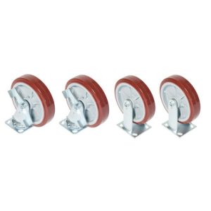 6" CATH SET (2 LOCKABLE SWIVEL, 2 RIGID)