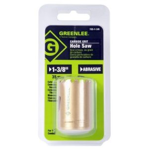 HOLE SAW, 1-3/8", ABRAS. CARBIDE PACKAGING.