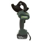 Coupe-câble à cliquet pour conducteurs aluminium-acier, chargeur 12 V, deux batteries 4,0 Ah 4