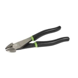 8" High-Leverage Diagonal Cutting Pliers, Angled Head (Dipped Grip)