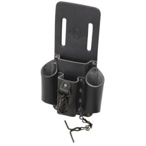 Heavy-Duty 4-Pocket Leather Pouch with metal clip