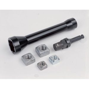Visseuse à écrous avec adaptateur pour écrous carrés 5/8", 1/2", 13/16" et 1"