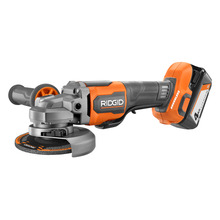 Ensemble meuleuse angulaire RIDGID 18V sans balais, 4-1/2 po, à interrupteur à palette